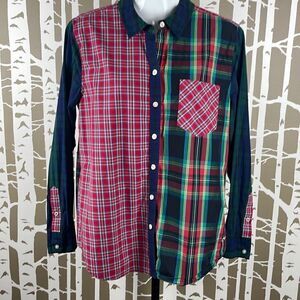Vineyard Vines Relaxed Fit Mixed Plaid Button Front Shirt 10